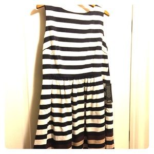 Outback Red Brown/Cream/Black Striped Dress